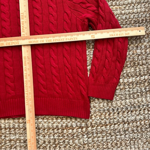 Polo Ralph Lauren Red Cable Knit Sweater (2XL) Mens - Picture 5 of 6